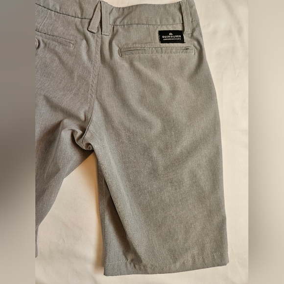 Quiksilver Boys Gray Dry Flight Amphibian Buttoned Chino Shorts Size 24/8 - Picture 11 of 12